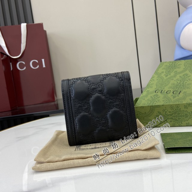 Gucci專櫃古馳最新款Matelassé多功能零錢卡包 jh2470型號：723799